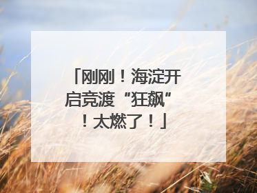 刚刚！海淀开启竞渡“狂飙”！太燃了！