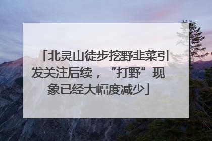 北灵山徒步挖野韭菜引发关注后续，“打野”现象已经大幅度减少