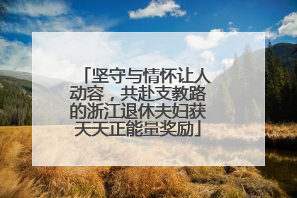 坚守与情怀让人动容，共赴支教路的浙江退休夫妇获天天正能量奖励