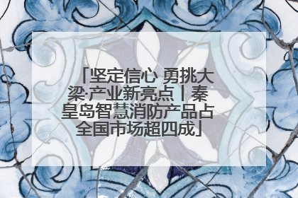 坚定信心 勇挑大梁·产业新亮点丨秦皇岛智慧消防产品占全国市场超四成
