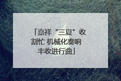 嘉祥“三夏”收割忙 机械化奏响丰收进行曲