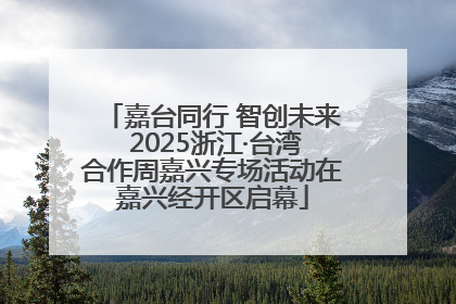 嘉台同行 智创未来 2025浙江·台湾合作周嘉兴专场活动在嘉兴经开区启幕