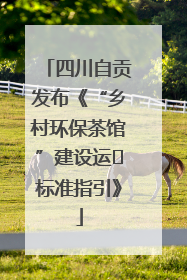 四川自贡发布《“乡村环保茶馆”建设运⾏标准指引》