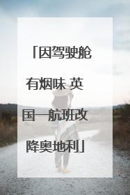 因驾驶舱有烟味 英国一航班改降奥地利