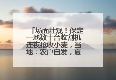 场面壮观！保定一地数十台收割机连夜抢收小麦，当地：农户自发，夏收工作基本完成