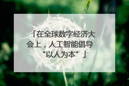 在全球数字经济大会上，人工智能倡导“以人为本”