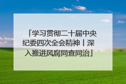 学习贯彻二十届中央纪委四次全会精神丨深入推进风腐同查同治