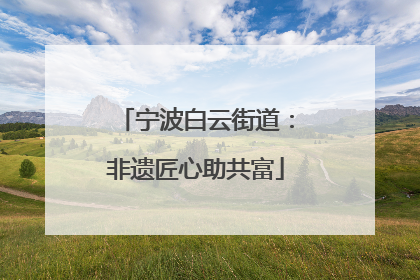 宁波白云街道：非遗匠心助共富