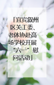 宜宾叙州区关工委、老体协赴高场学校开展“六一”慰问活动