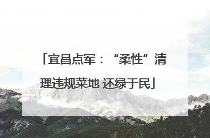 宜昌点军：“柔性”清理违规菜地 还绿于民