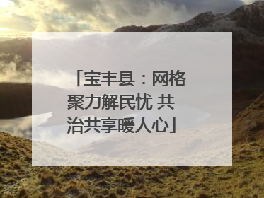 宝丰县：网格聚力解民忧 共治共享暖人心