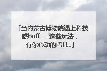 当内蒙古博物院遇上科技感buff……这些玩法，有你心动的吗↓↓↓