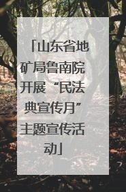 山东省地矿局鲁南院开展“民法典宣传月”主题宣传活动