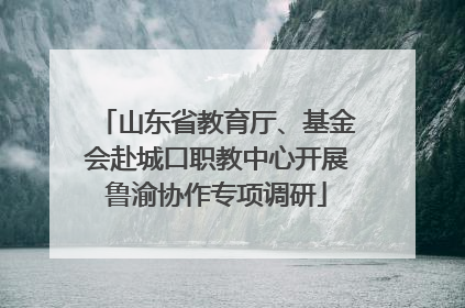 山东省教育厅、基金会赴城口职教中心开展鲁渝协作专项调研