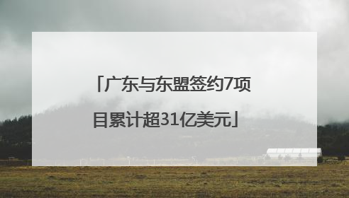 广东与东盟签约7项目累计超31亿美元