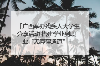 广西举办残疾人大学生分享活动 搭建学业到职业“无障碍通道”