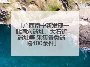 广西南宁新发现一批洞穴遗址、大石铲遗址等 采集各类遗物400余件