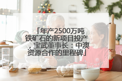 年产2500万吨铁矿石的新项目投产，宝武董事长：中澳资源合作的里程碑