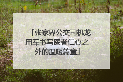 张家界公交司机龙用军书写医者仁心之外的温暖篇章