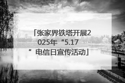 张家界铁塔开展2025年“5.17”电信日宣传活动
