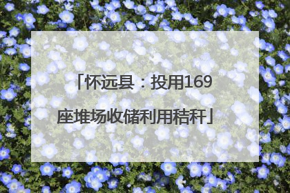 怀远县：投用169座堆场收储利用秸秆