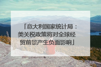 意大利国家统计局：美关税政策将对全球经贸前景产生负面影响