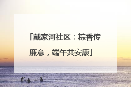 戴家河社区：粽香传廉意，端午共安康