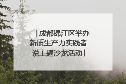 成都锦江区举办新质生产力实践者说主题沙龙活动
