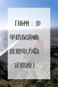 扬州：多举措保迎峰度夏电力稳定供应