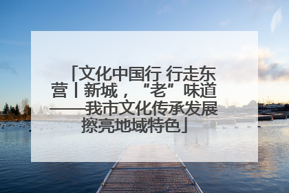 文化中国行 行走东营丨新城，“老”味道——我市文化传承发展擦亮地域特色