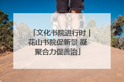 文化书院进行时｜花山书院促新景 凝聚合力促善治