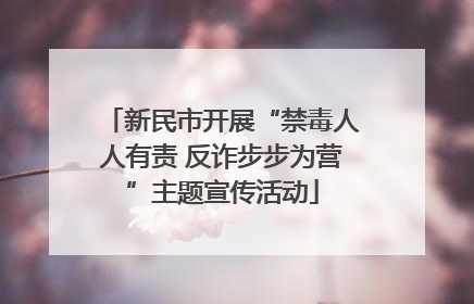 新民市开展“禁毒人人有责 反诈步步为营”主题宣传活动
