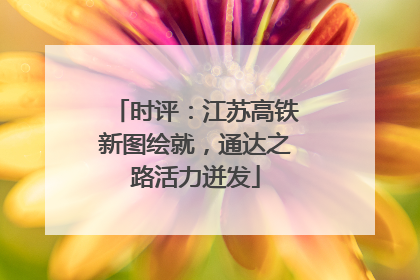 时评：江苏高铁新图绘就，通达之路活力迸发