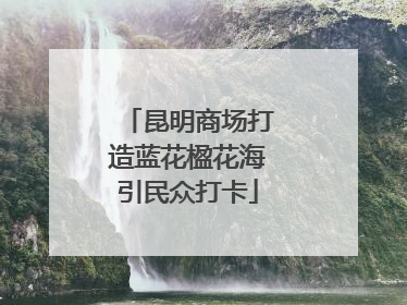 昆明商场打造蓝花楹花海引民众打卡