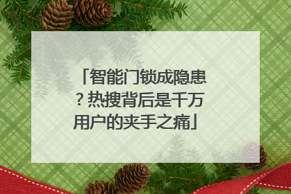 智能门锁成隐患？热搜背后是千万用户的夹手之痛