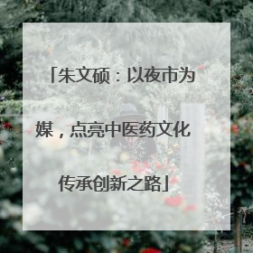 朱文硕：以夜市为媒，点亮中医药文化传承创新之路