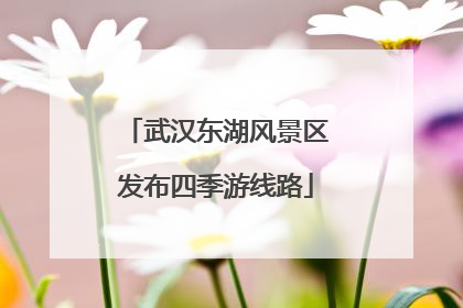 武汉东湖风景区发布四季游线路