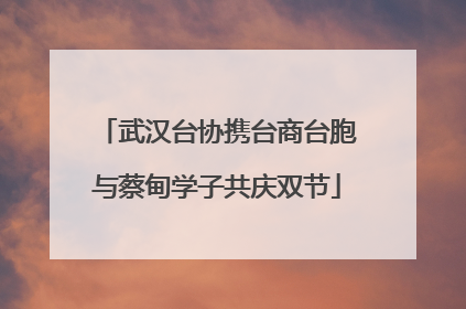 武汉台协携台商台胞与蔡甸学子共庆双节