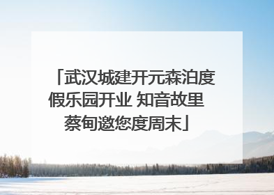 武汉城建开元森泊度假乐园开业 知音故里蔡甸邀您度周末