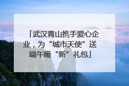 武汉青山携手爱心企业，为“城市天使”送端午暖“新”礼包