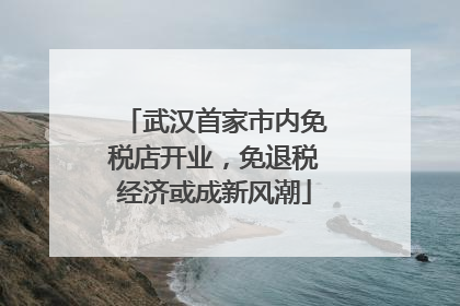 武汉首家市内免税店开业，免退税经济或成新风潮