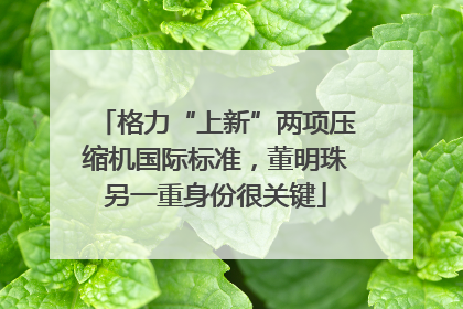 格力“上新”两项压缩机国际标准，董明珠另一重身份很关键