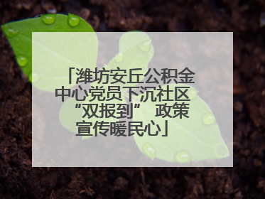 潍坊安丘公积金中心党员下沉社区“双报到” 政策宣传暖民心
