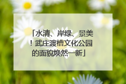 水清、岸绿、景美！武庄渡槽文化公园的面貌焕然一新