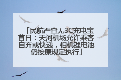 民航严查无3C充电宝首日：天河机场允许乘客自弃或快递，相机锂电池仍按原规定执行