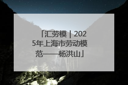汇劳模｜2025年上海市劳动模范——杨洪山