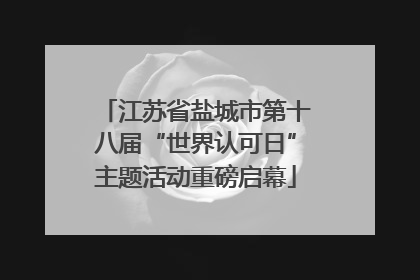 江苏省盐城市第十八届“世界认可日”主题活动重磅启幕