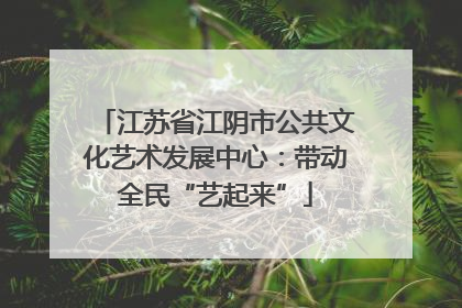 江苏省江阴市公共文化艺术发展中心：带动全民“艺起来”