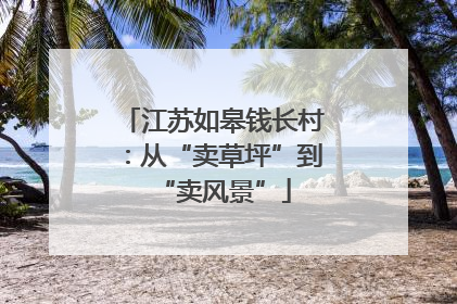 江苏如皋钱长村：从“卖草坪”到“卖风景”