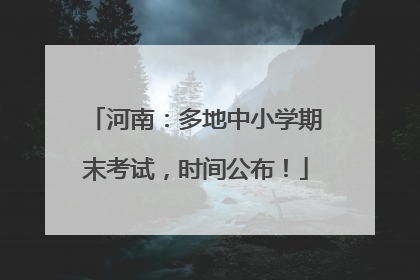 河南：多地中小学期末考试，时间公布！
